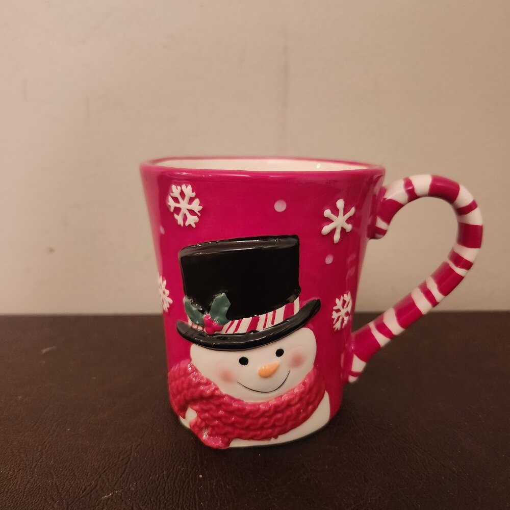 Burton & Burton Peppermint Snowman Christmas Coffee Mug